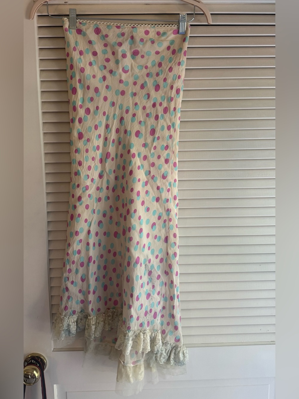 Vintage polka dot midi skirt